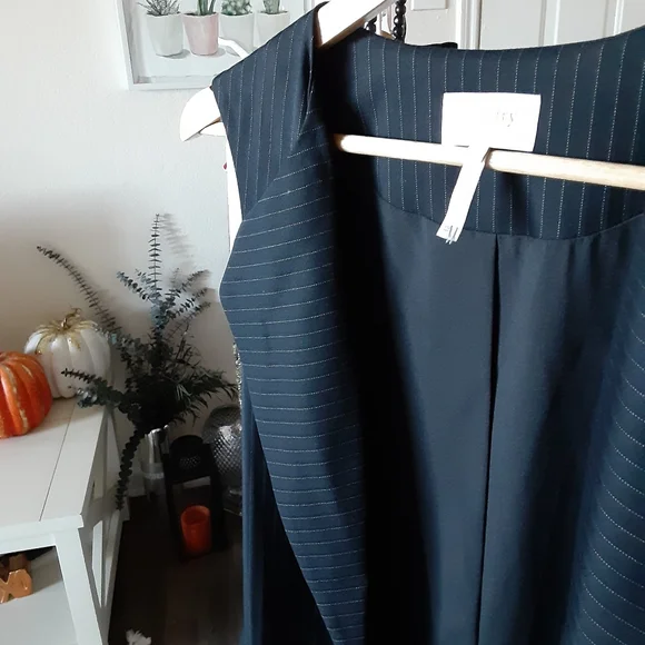 Laundry By Shelli Segal Long Striped Vest Size 6 - Picture 5 of 8